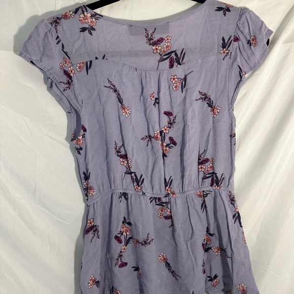 Blue Rain Flower Top Blouse - Picture 3 of 3